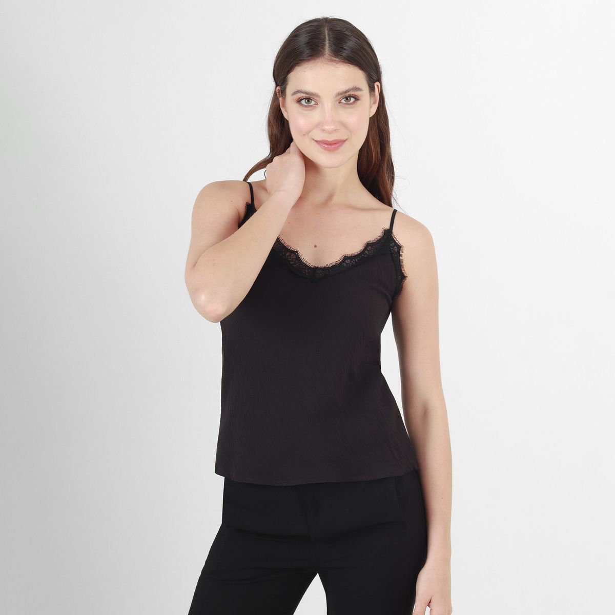 FDS - Blusa Cuello V Manga Tiras