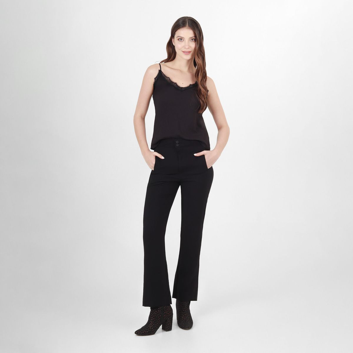 FDS - Blusa Cuello V Manga Tiras