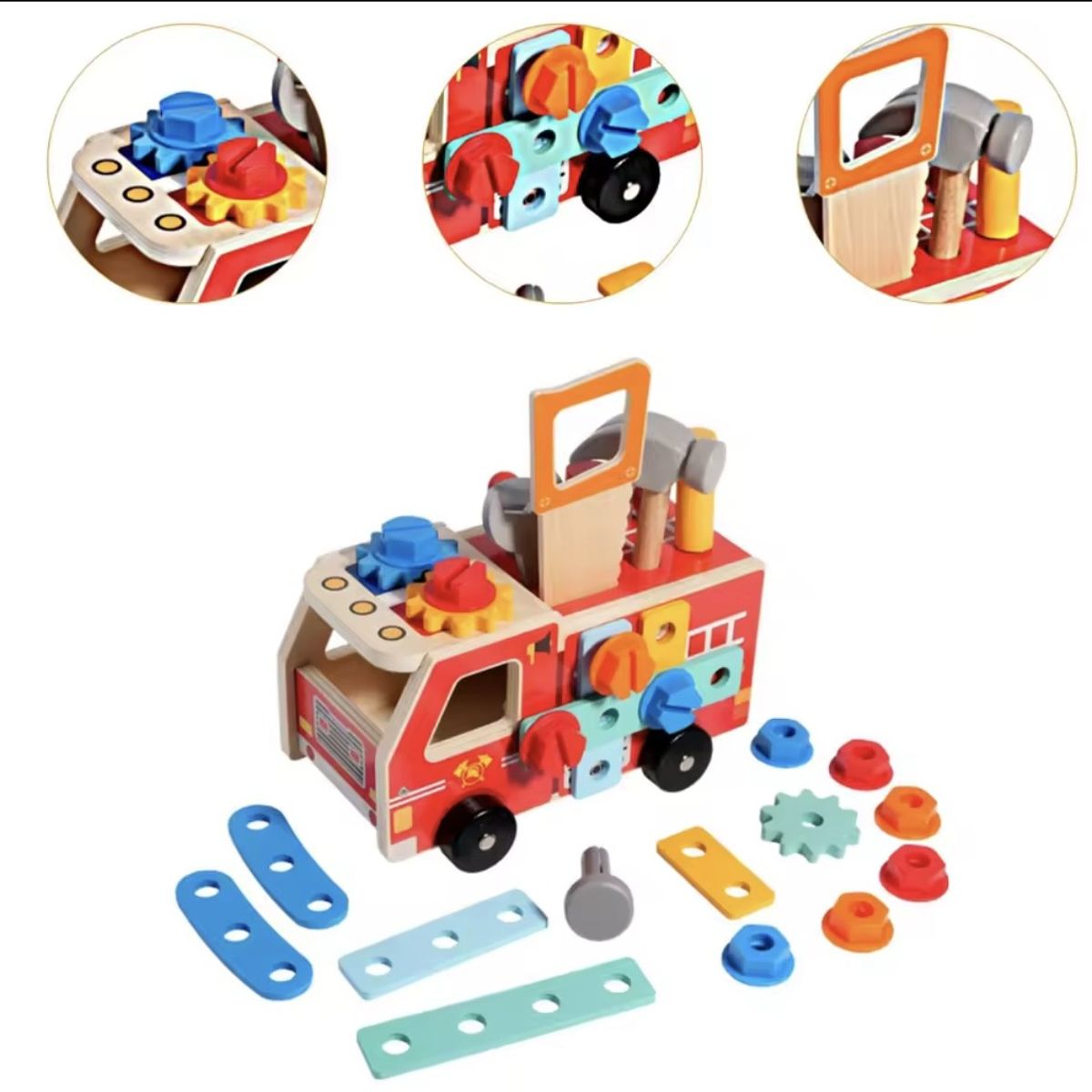 GENERICO - Caja Herramientas Madera Montessori Juguete  Niños