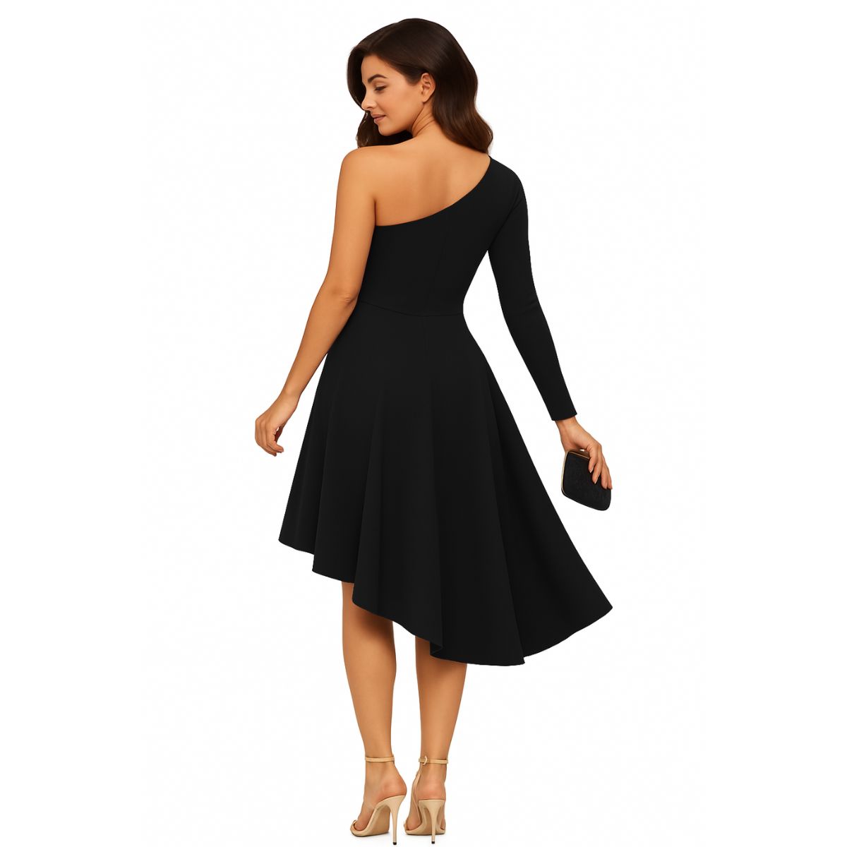 NEGRELI - Vestido Cola de Pato Asimétrico NEGRELI