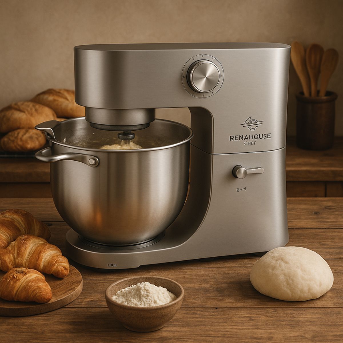 RENAHOUSE - Batidora Amasadora Industrial Acero Inoxidable 15l 6 Velocidades