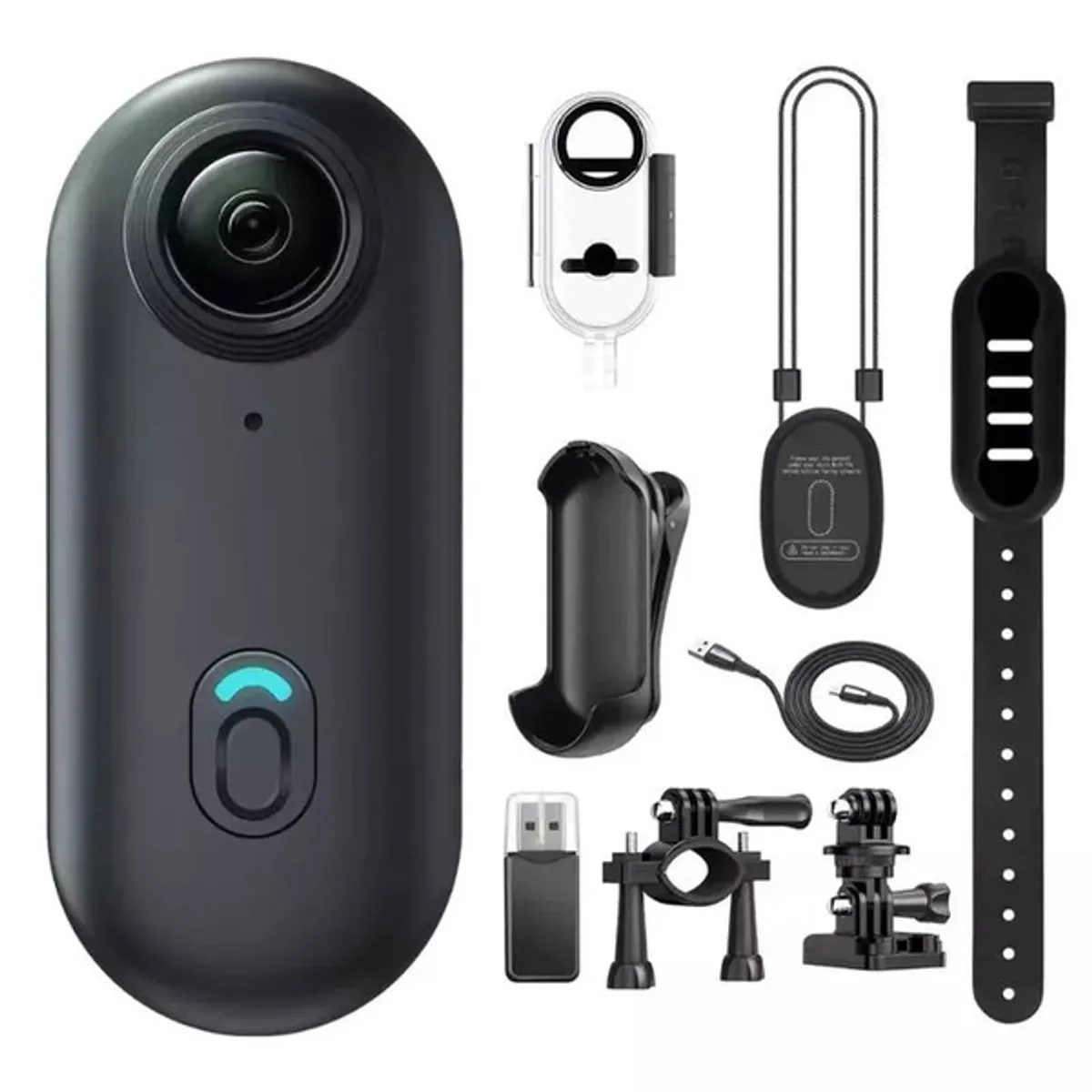 GENERICO - Cámara Deportiva 1080p Wi‑Fi 256GB  Mini Body Cam para Casco Moto y Bicicleta Negra