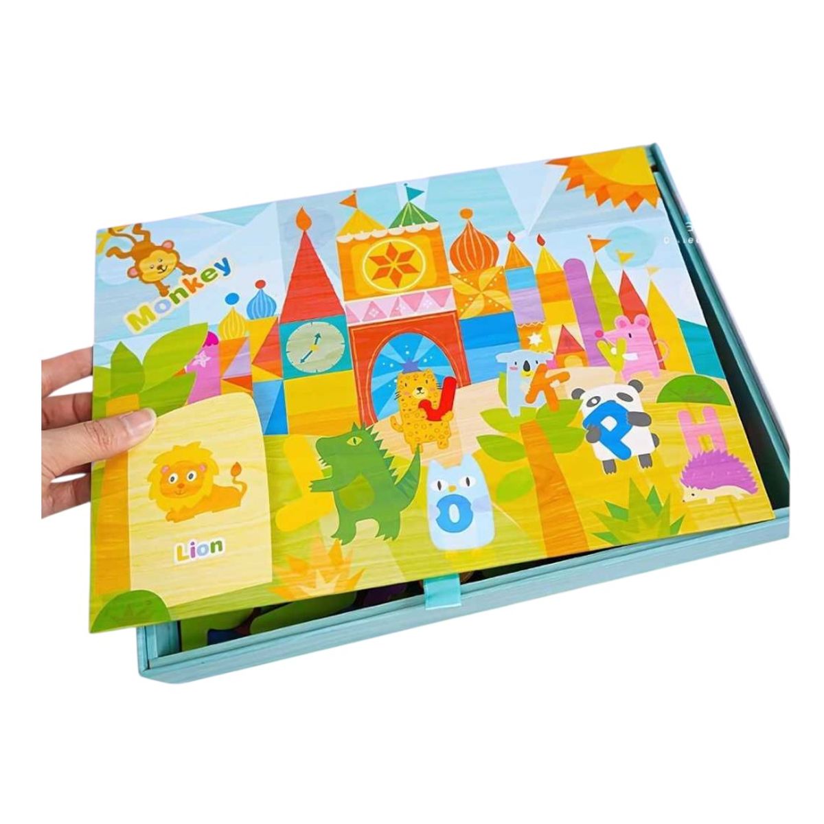 GENERICO - Caja de Aprendizaje Didáctica para Niños con Tarjetas Educativas y Letras Imantadas