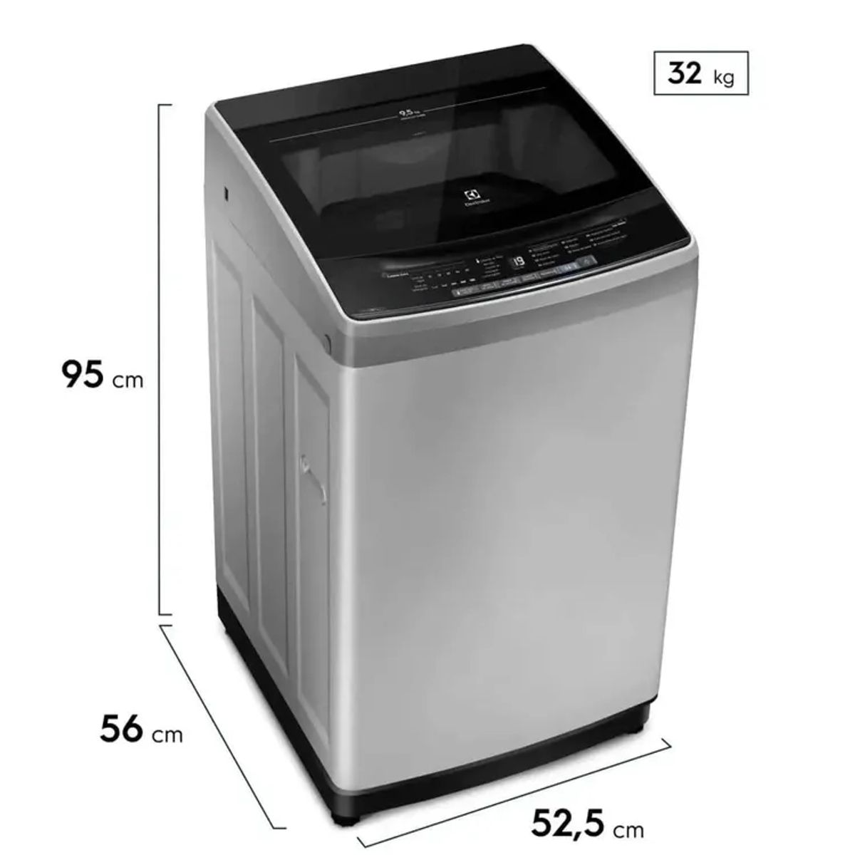 ELECTROLUX - Lavadora ELECTROLUX Carga Superior 9.5 Kilos EWIW95F6USVG Gris