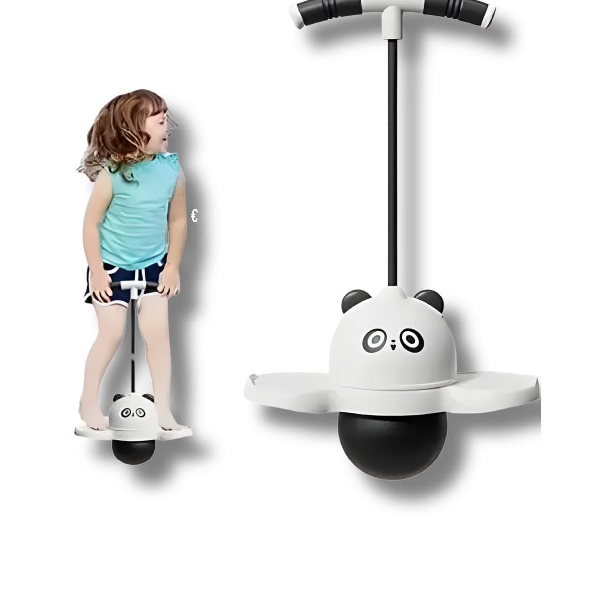 GENERICO - Panda Saltarín Inflable con Manillar  Juguete de Equilibrio y Diversión para Niños