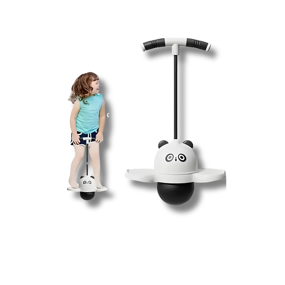 GENERICO - Panda Saltarín Inflable con Manillar  Juguete de Equilibrio y Diversión para Niños