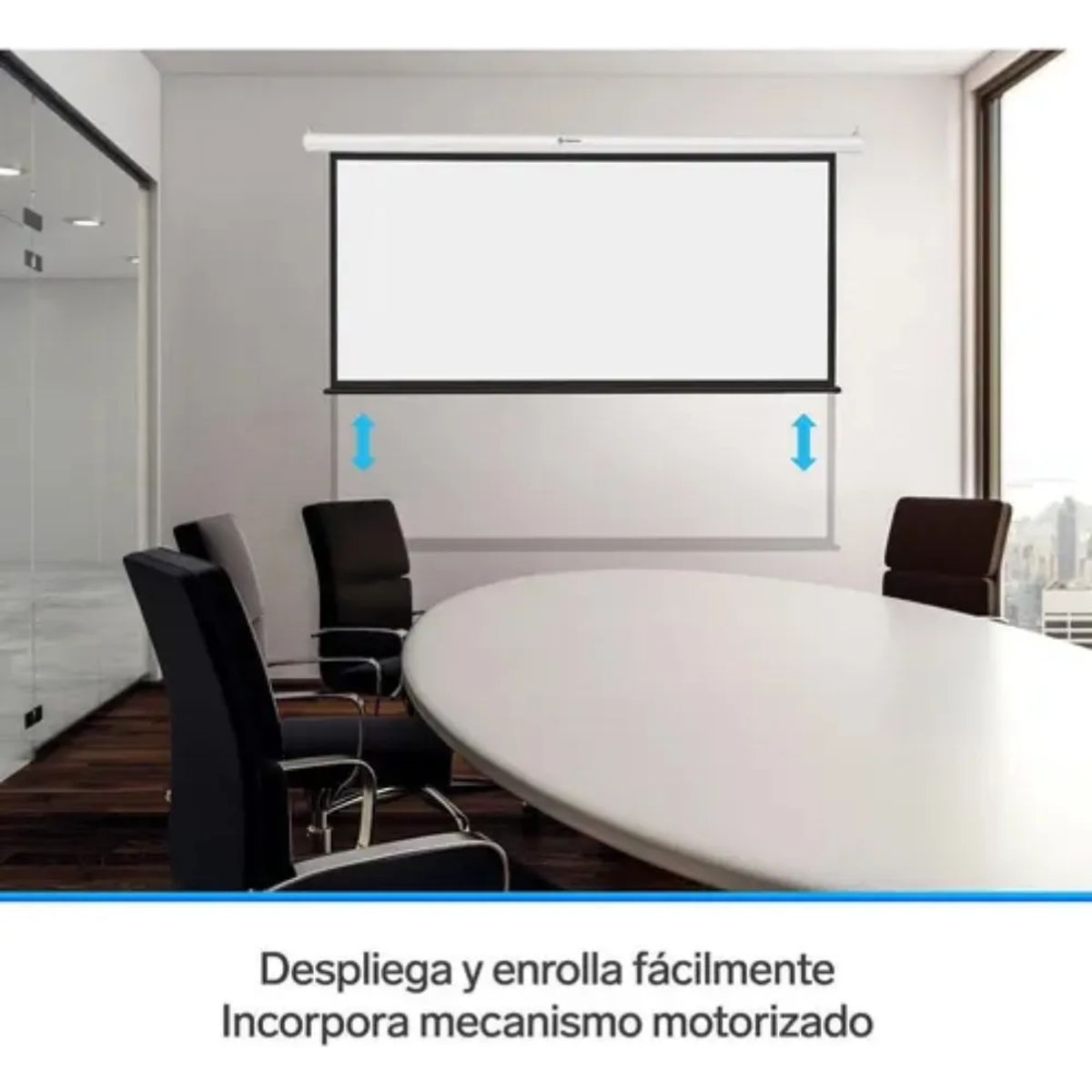 COLME TECHNOLOGY HOME - Telón Pantalla De Proyector Eléctrico 100Inch Control Remoto