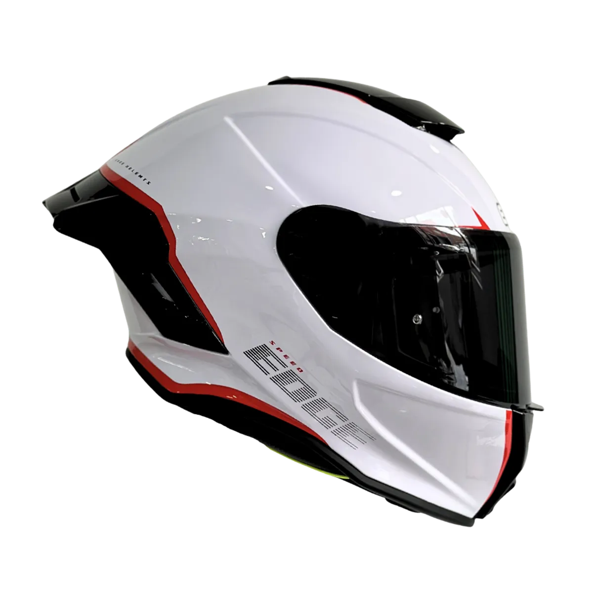 EDGE HELMETS - Casco EDGE Integral Shanghai Rush Blanco / Rojo  DOT - ECE