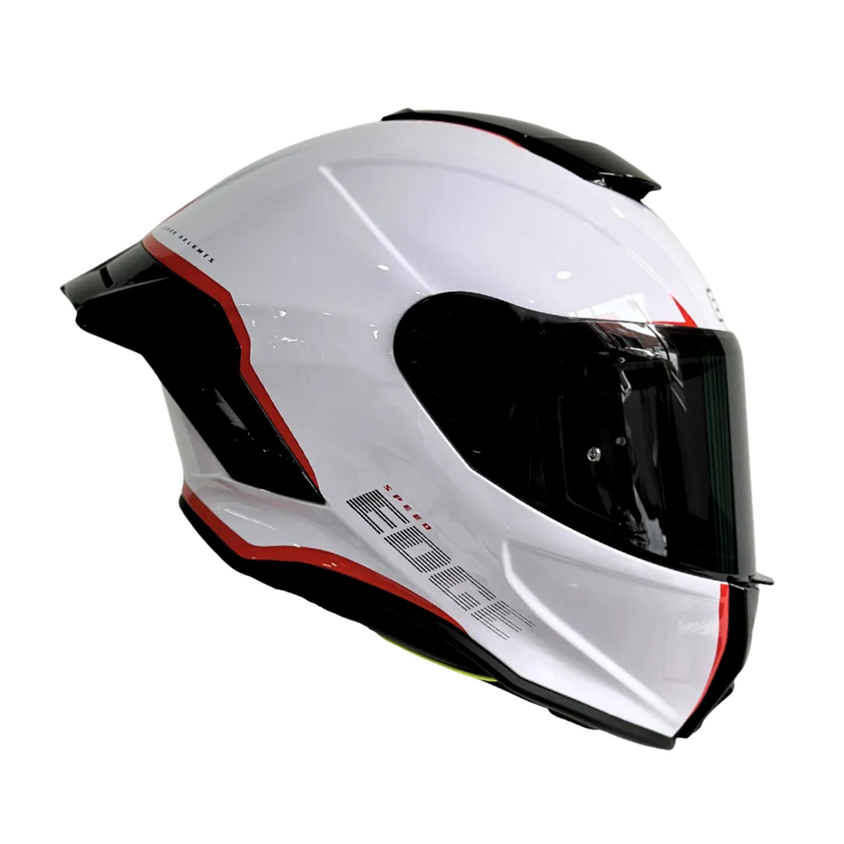 EDGE HELMETS - Casco EDGE Integral Shanghai Rush Blanco / Rojo  DOT - ECE