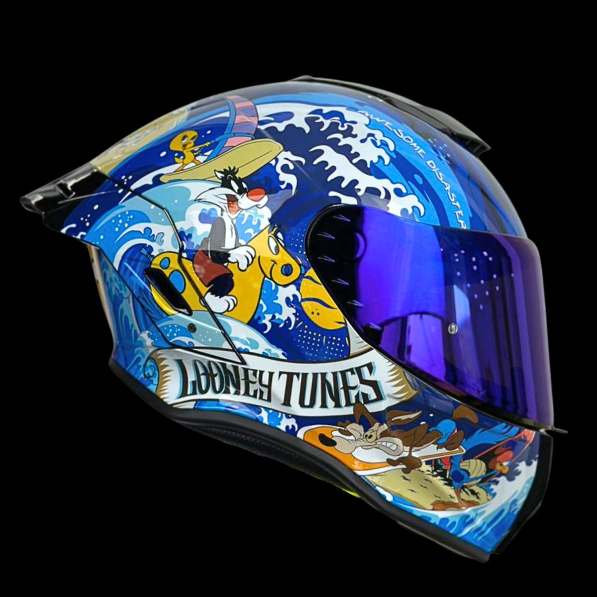 EDGE HELMETS - Casco WARNER Integral Shanghai Looney Tunes Cert. DOT I ECE