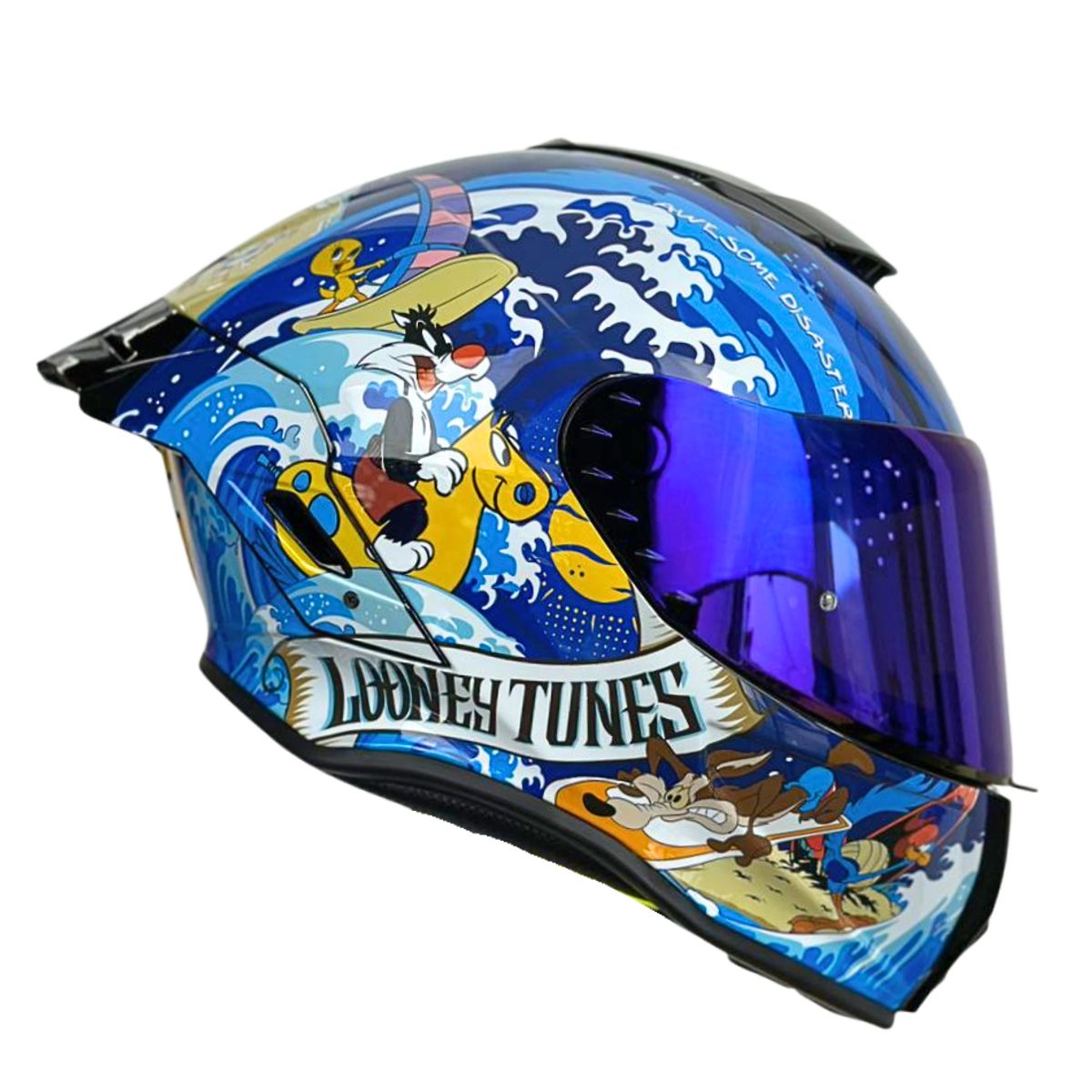 EDGE HELMETS - Casco WARNER Integral Shanghai Looney Tunes Cert. DOT I ECE