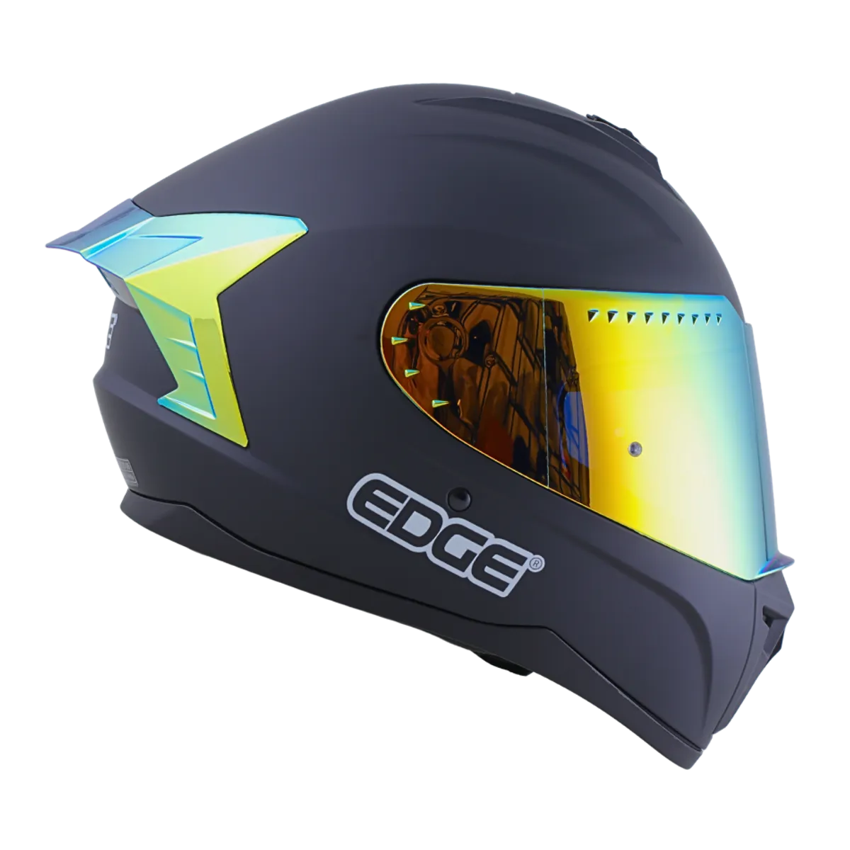 EDGE HELMETS - Casco EDGE Integral Extreme Negro/Dorado Metalizado DOT/ECE