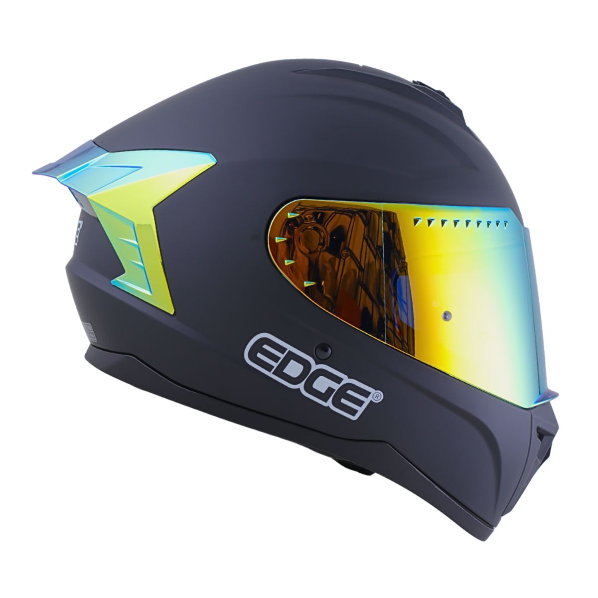 EDGE HELMETS - Casco EDGE Integral Extreme Negro/Dorado Metalizado DOT/ECE