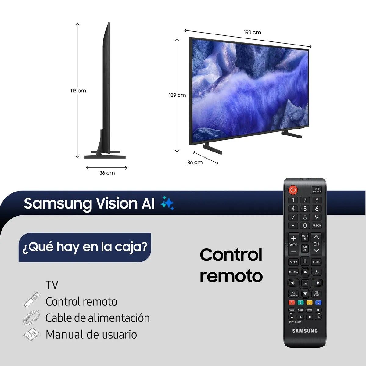 SAMSUNG - Televisor SAMSUNG 85 Pulgadas QLED Uhd4K Smart TV QN85QEF1 Vision IA