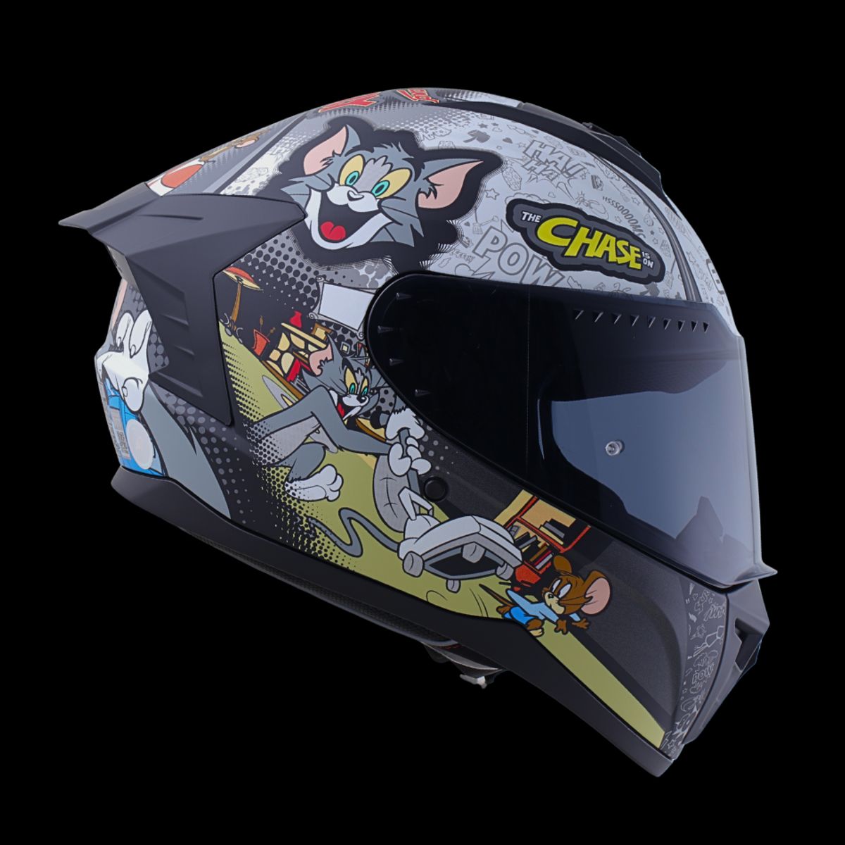 EDGE HELMETS - Casco Warner Integral Extreme Tom & Jerry Cert. Dot I Ece