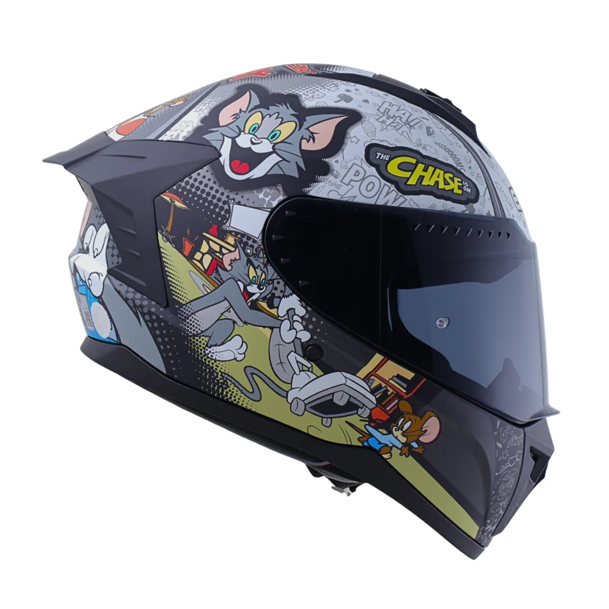 EDGE HELMETS - Casco Warner Integral Extreme Tom & Jerry Cert. Dot I Ece