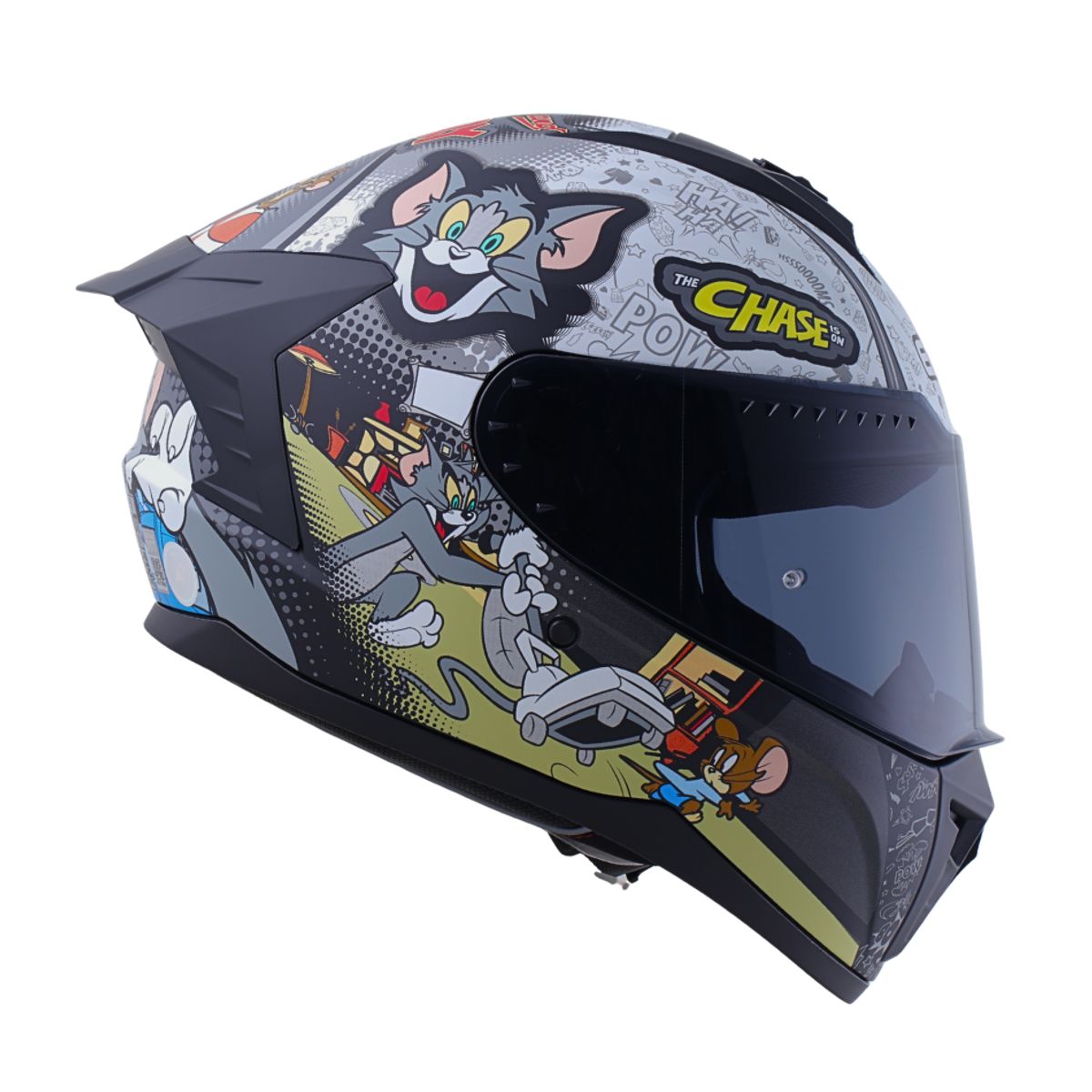 EDGE HELMETS - Casco Warner Integral Extreme Tom & Jerry Cert. Dot I Ece