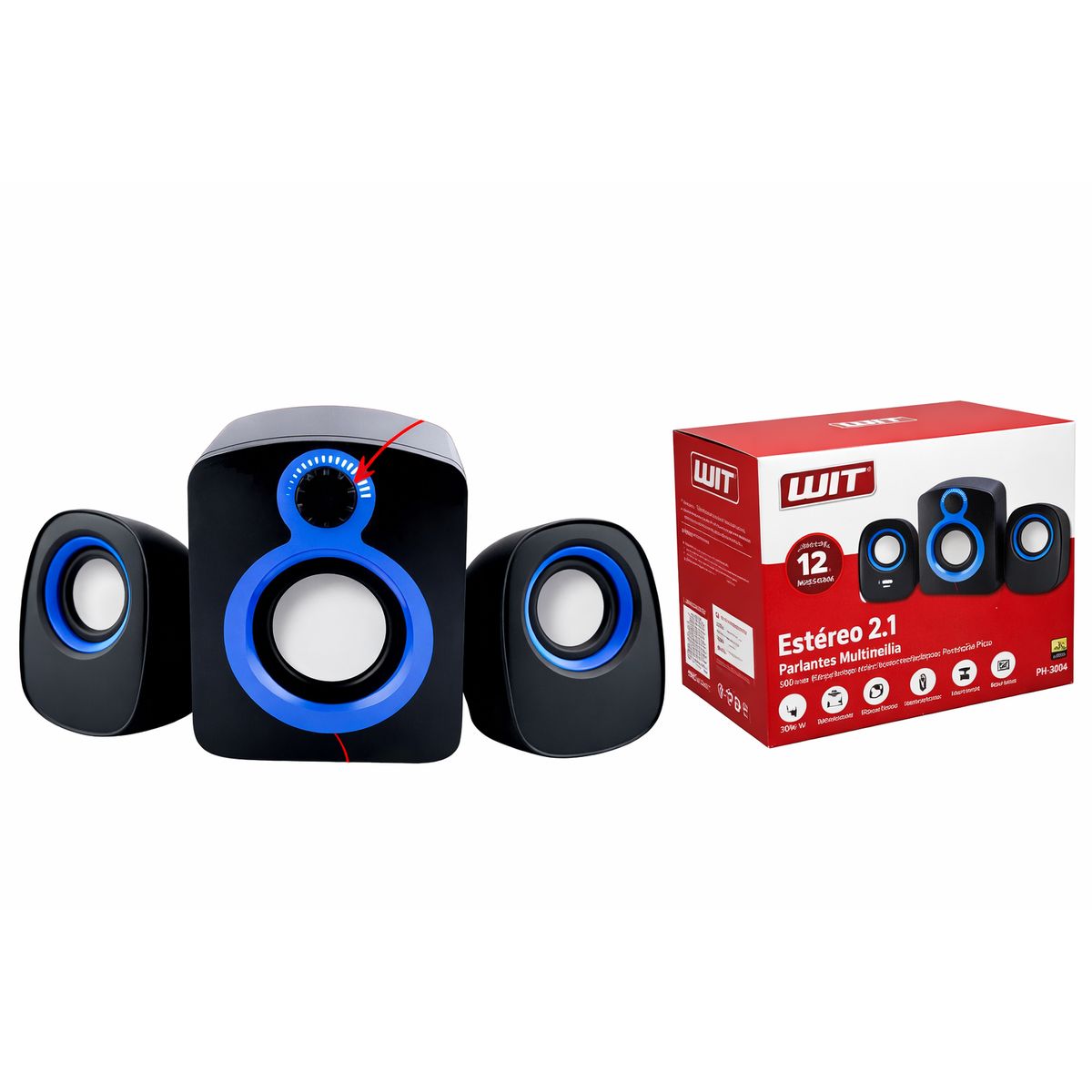 WIT - Parlantes Para PC Altavoces Computador WIT