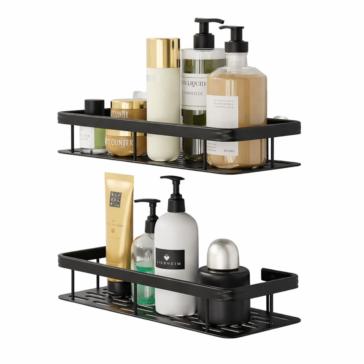 TECH - Organizador De Ducha Acora Estante Baño Repisa X2 Adhesivo