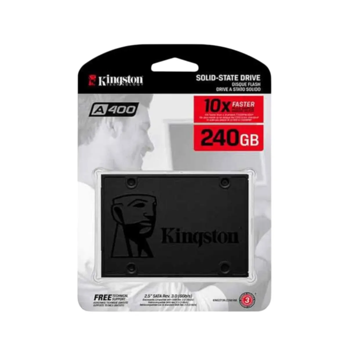KINGSTON - Disco de Estado Solido 240GB SSD 25 SATA 500MBs