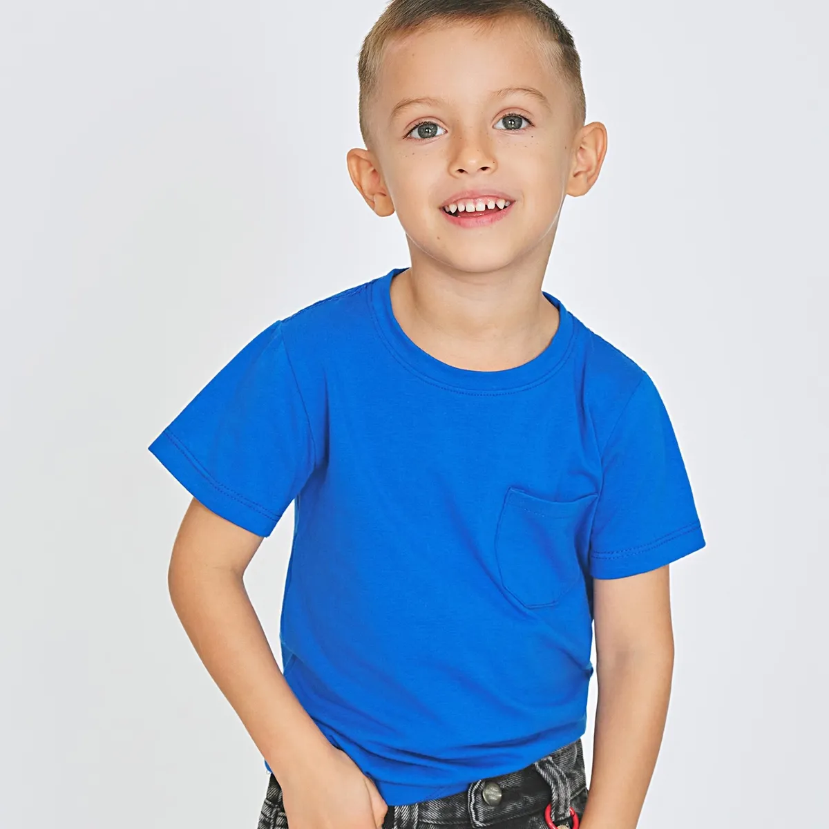 GENERICO - CAMISETA BASICA AZUL REY - NIÑO