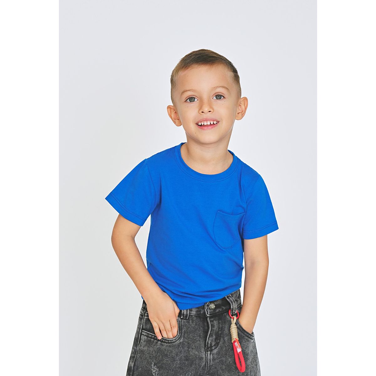 GENERICO - CAMISETA BASICA AZUL REY - NIÑO