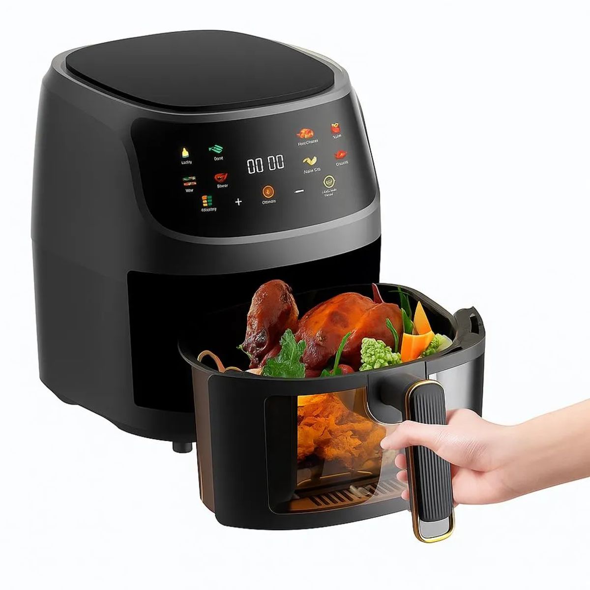 TECNOHOGAR JS - Freidora De Aire 12 Litros Xhome 2400W Pantalla Táctil Digital