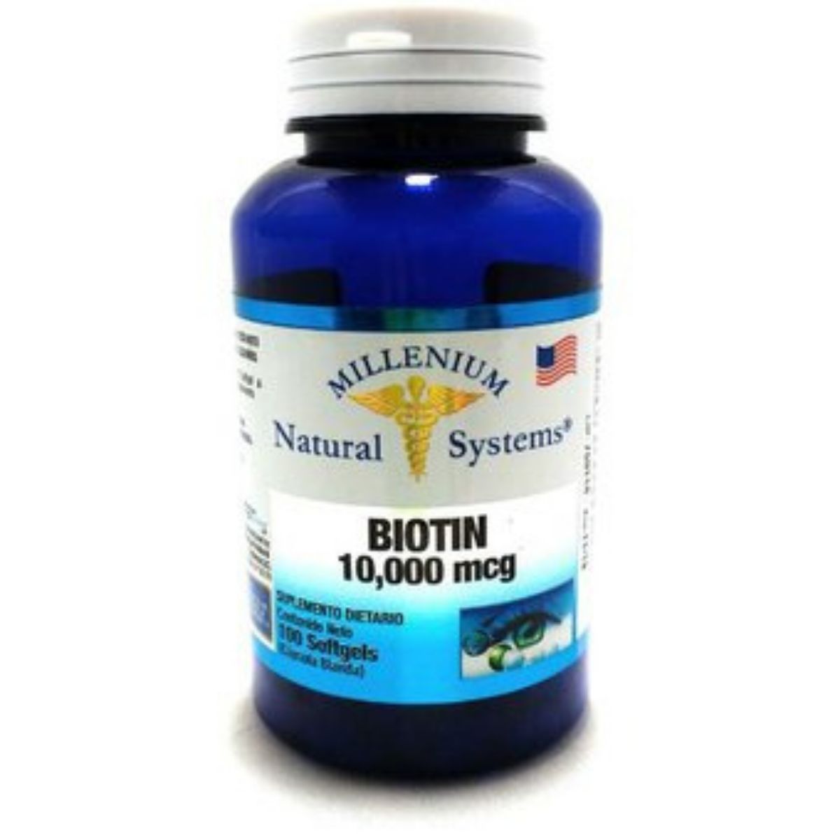 MILENIUM - Biotin  biotina 10000mcg x100 cápsulas natural systems