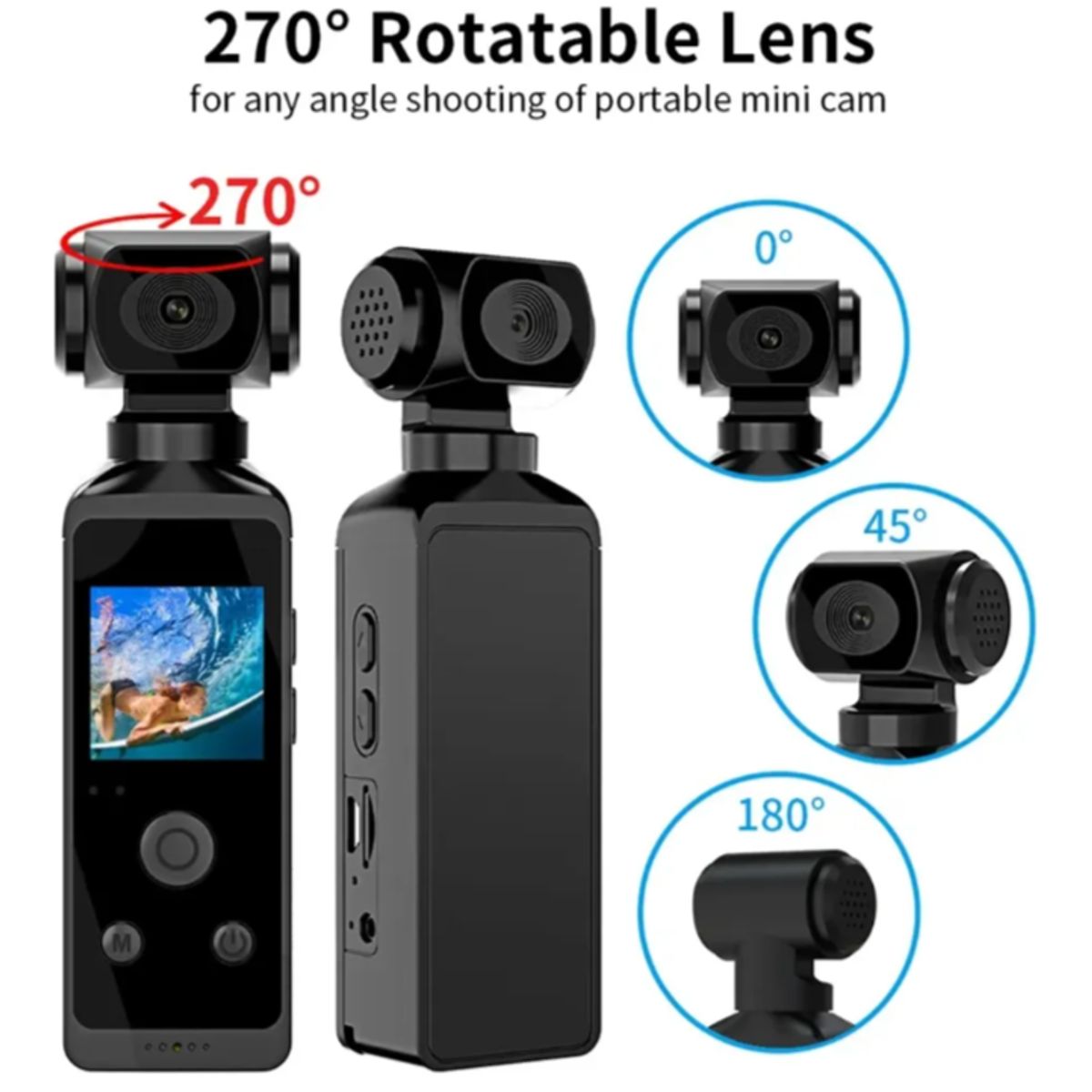 GENERICO - CAMARA DEPORTIVA POCKET 4K WIFI