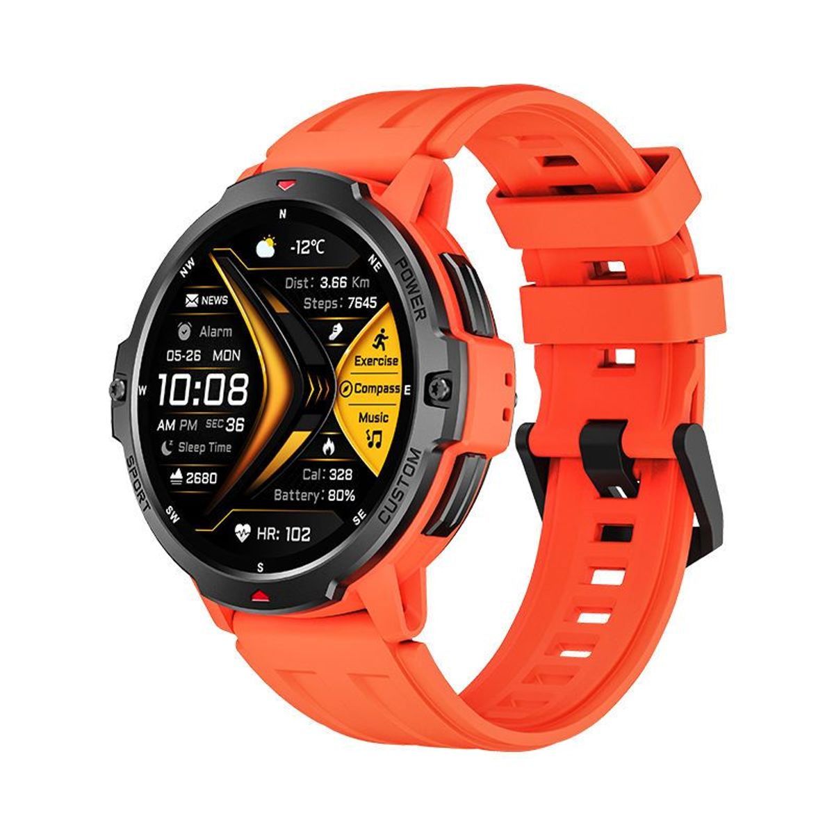 GENERICO - Reloj Inteligente C31 Gps 3atm Alta Gama 500mah Smartwatch Naranja