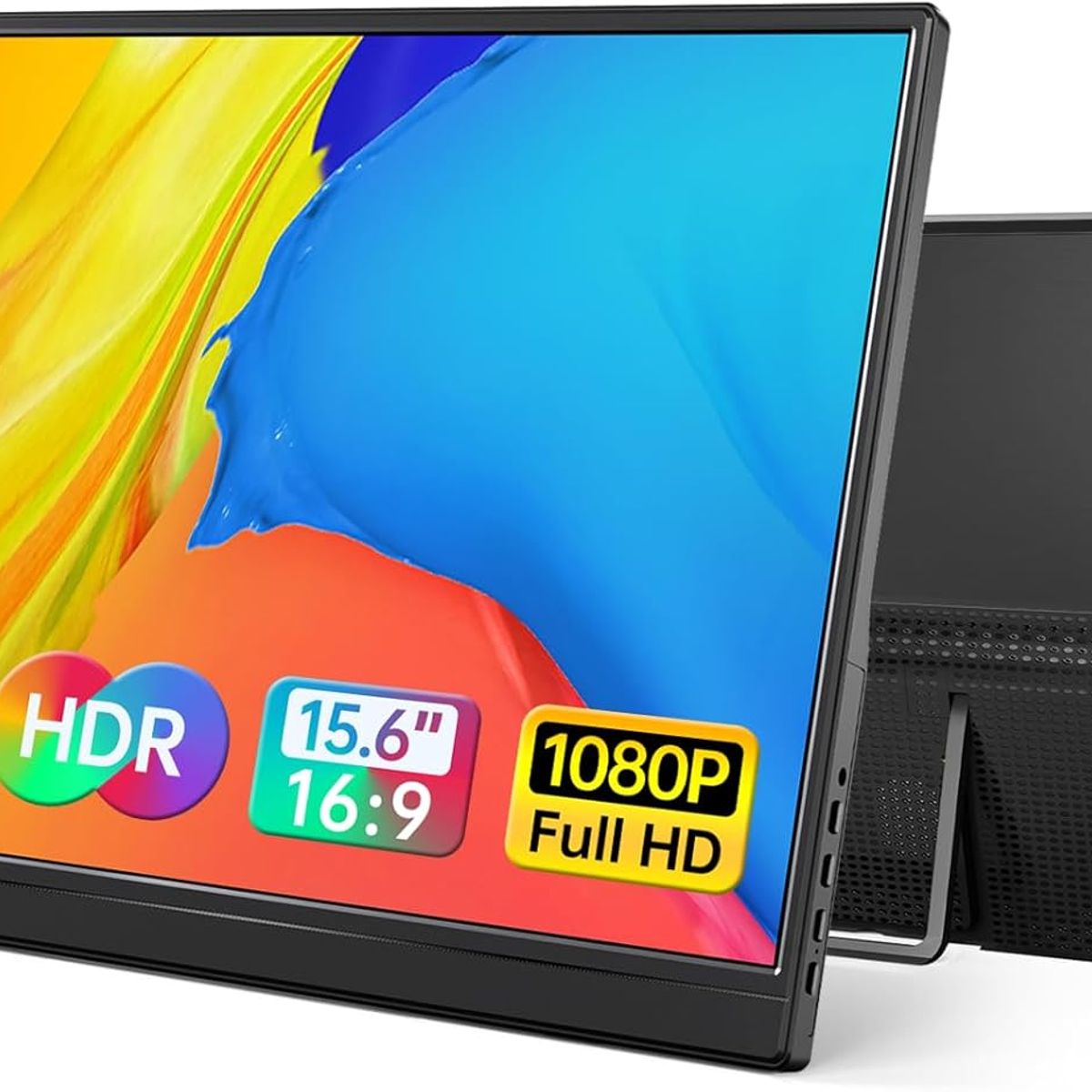 STEREN - Yxk Monitor portátil de 15.6 pulgadas 1080P USB-C HDMI ultradelgado para viajes con soporte