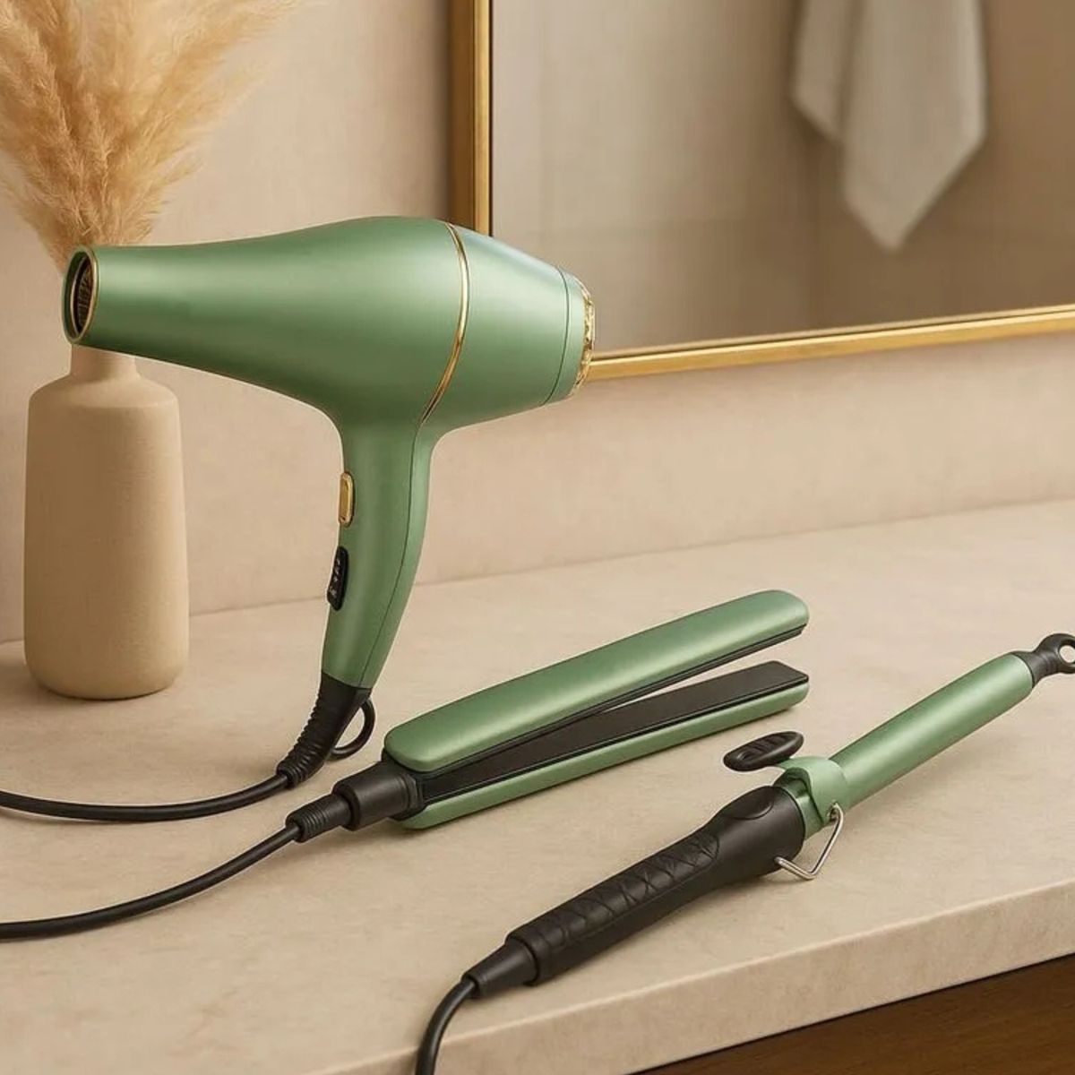 GENERICO - Combo Profesional 3 En 1 Aguacate – Secador, Plancha y Rizador Para Cabello