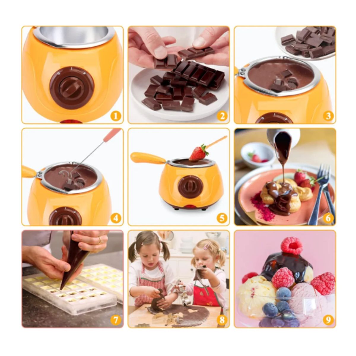 SHUNGA - Olla Eléctrica Fundidora Para Derretir Chocolate