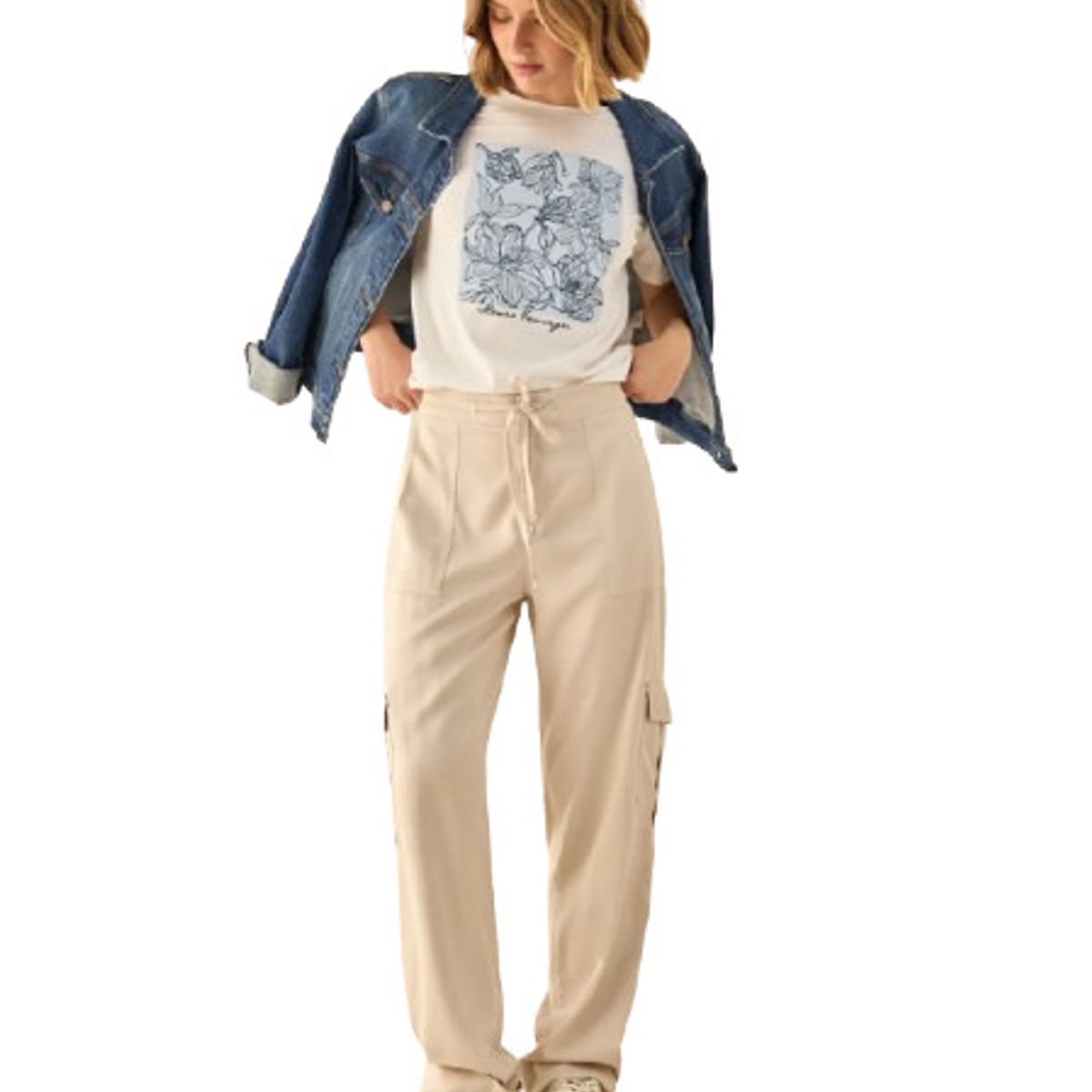 ESPRIT - Esprit Pantalón para Dama tipo Cargo Diseño Modermo y Urbano