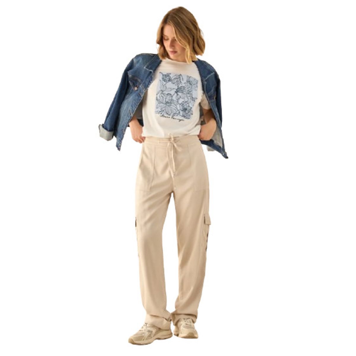 ESPRIT - Esprit Pantalón para Dama tipo Cargo Diseño Modermo y Urbano