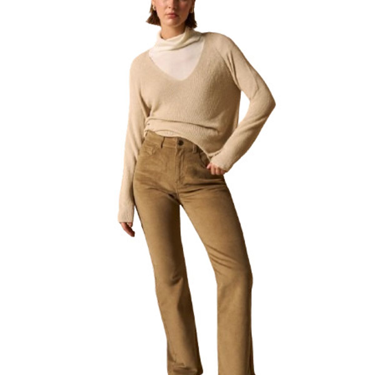 ESPRIT - Esprit Pantalón para Dama de Pana Boot Cut Diseño Elegante