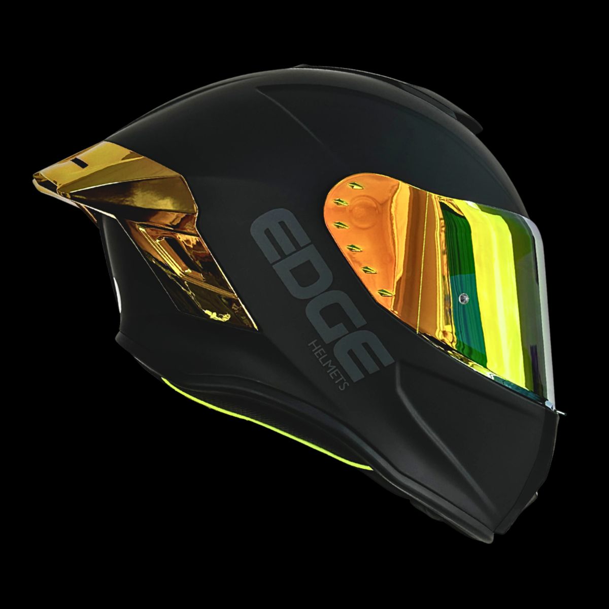 EDGE HELMETS - Casco EDGE Integral Shanghai Metalizado Dorado Cer DOT I ECE