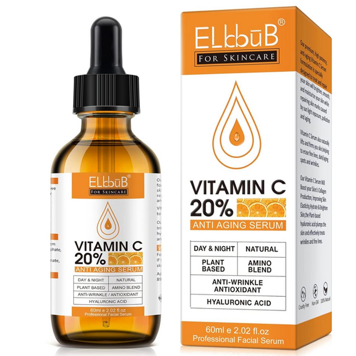 GENERICO - Suero de vitamina C para cara con células madre ácido hialurónico