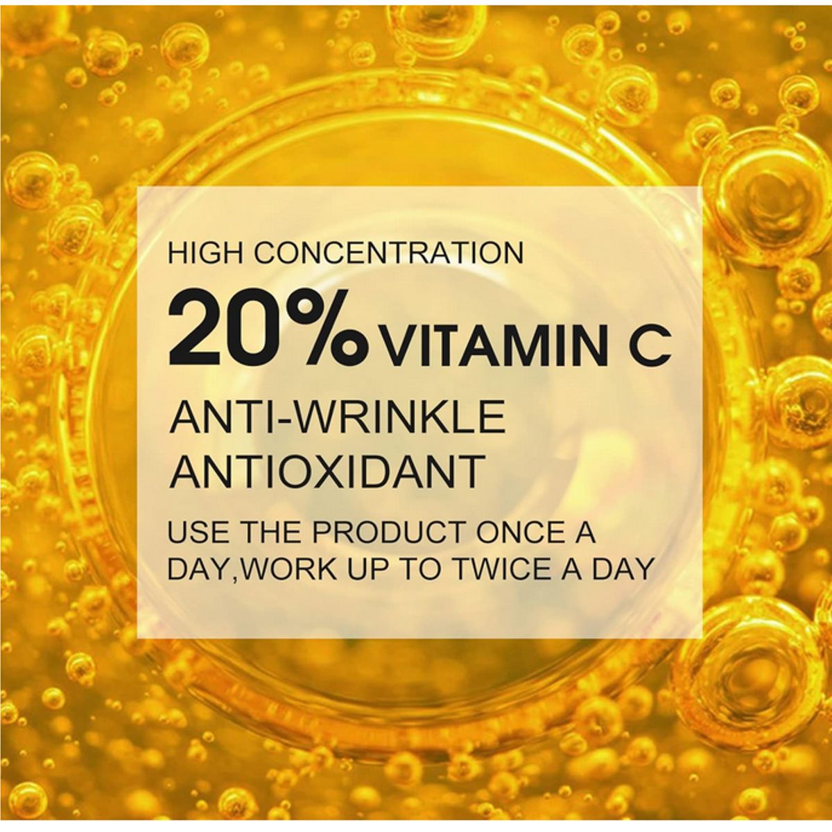 GENERICO - Suero de vitamina C para cara con células madre ácido hialurónico