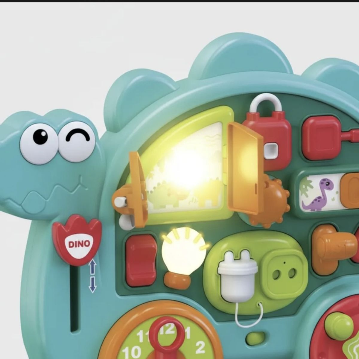 GENERICO - Tablero Sensorial Montessori 12 actividades con luz y sonidos