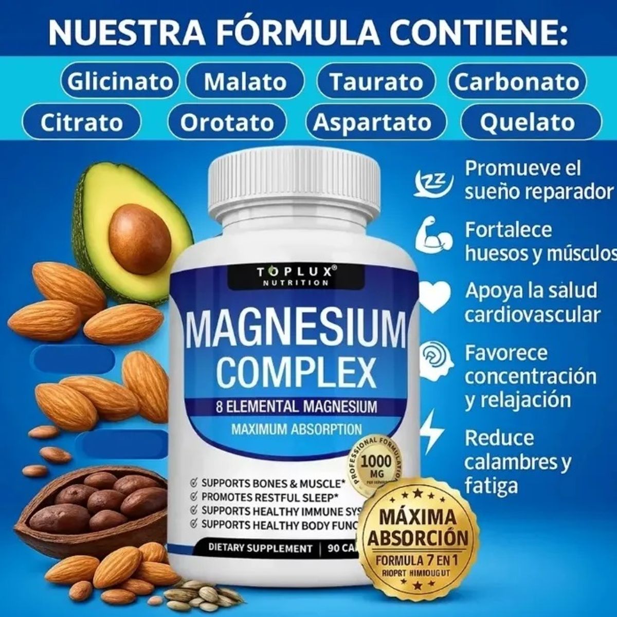 GENERICO - Magnesio Complex 90 Capsulas Original