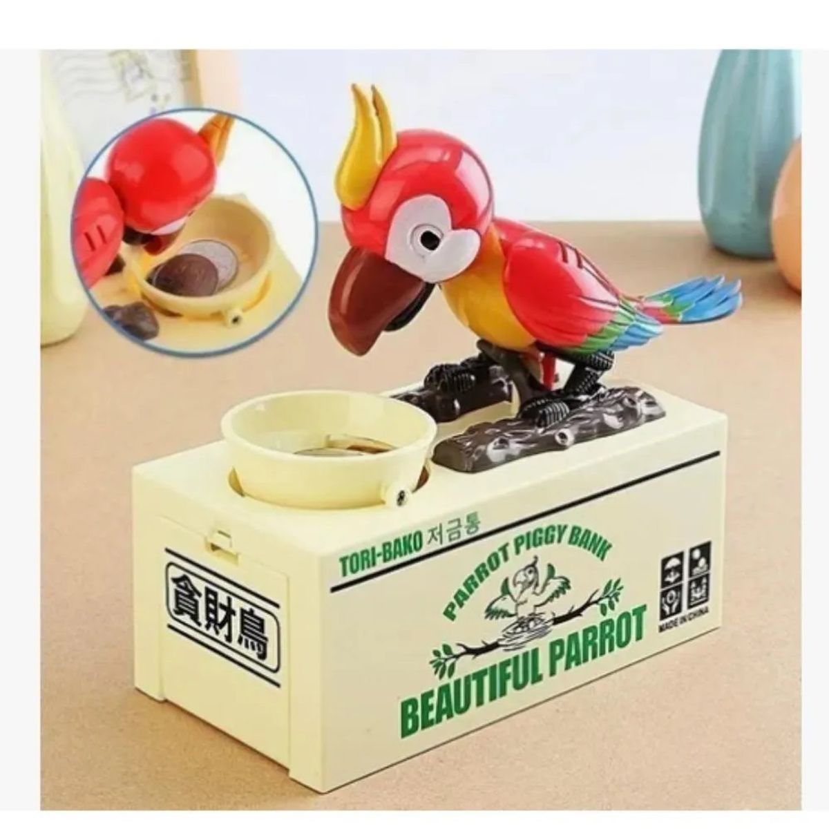 GENERICO - Alcancia Interactiva Electronica de Loro con Sonido