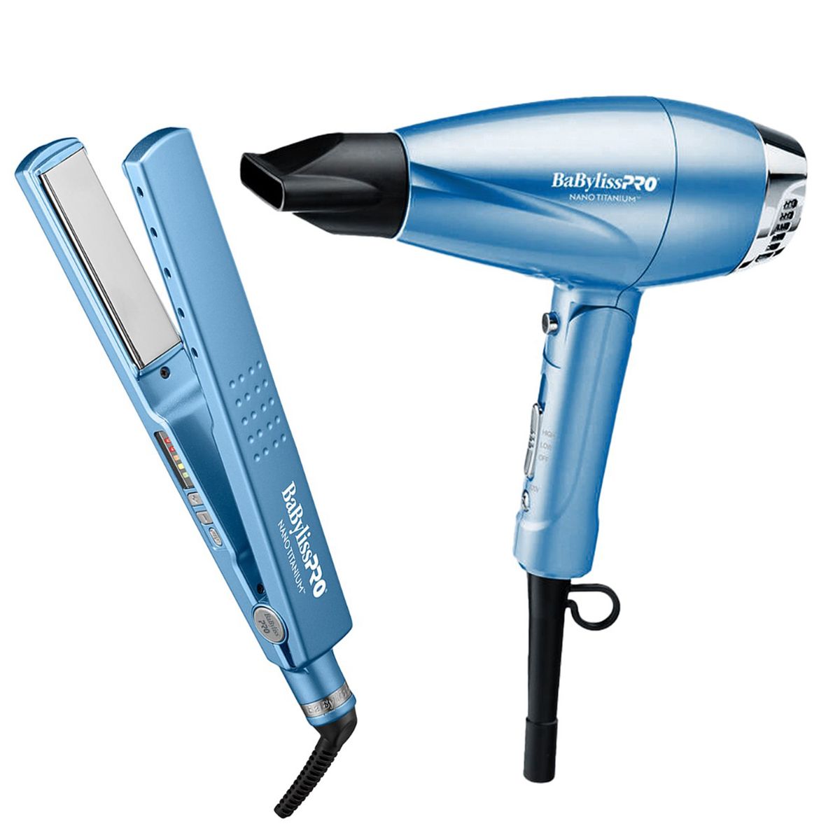 BABYLISS - Combo BabylissPro Secador Plegable 910 + Plancha 4090 Digital 1 1/4"