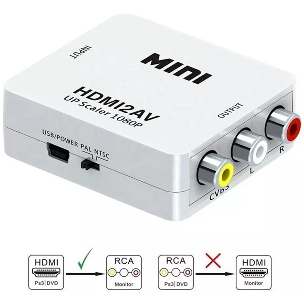GENERICO - Convertidor HDMI2AV de HDMI a AV