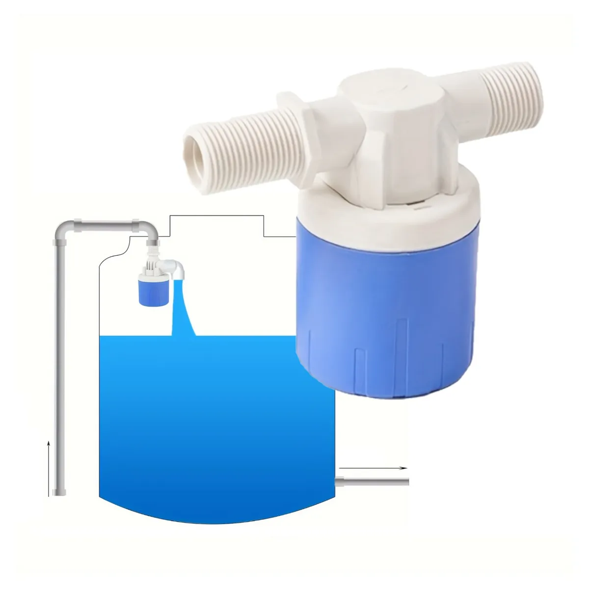 OTRAS MARCAS - Válvula Flotador Bloqueo Automático De Agua 12 Pulgada