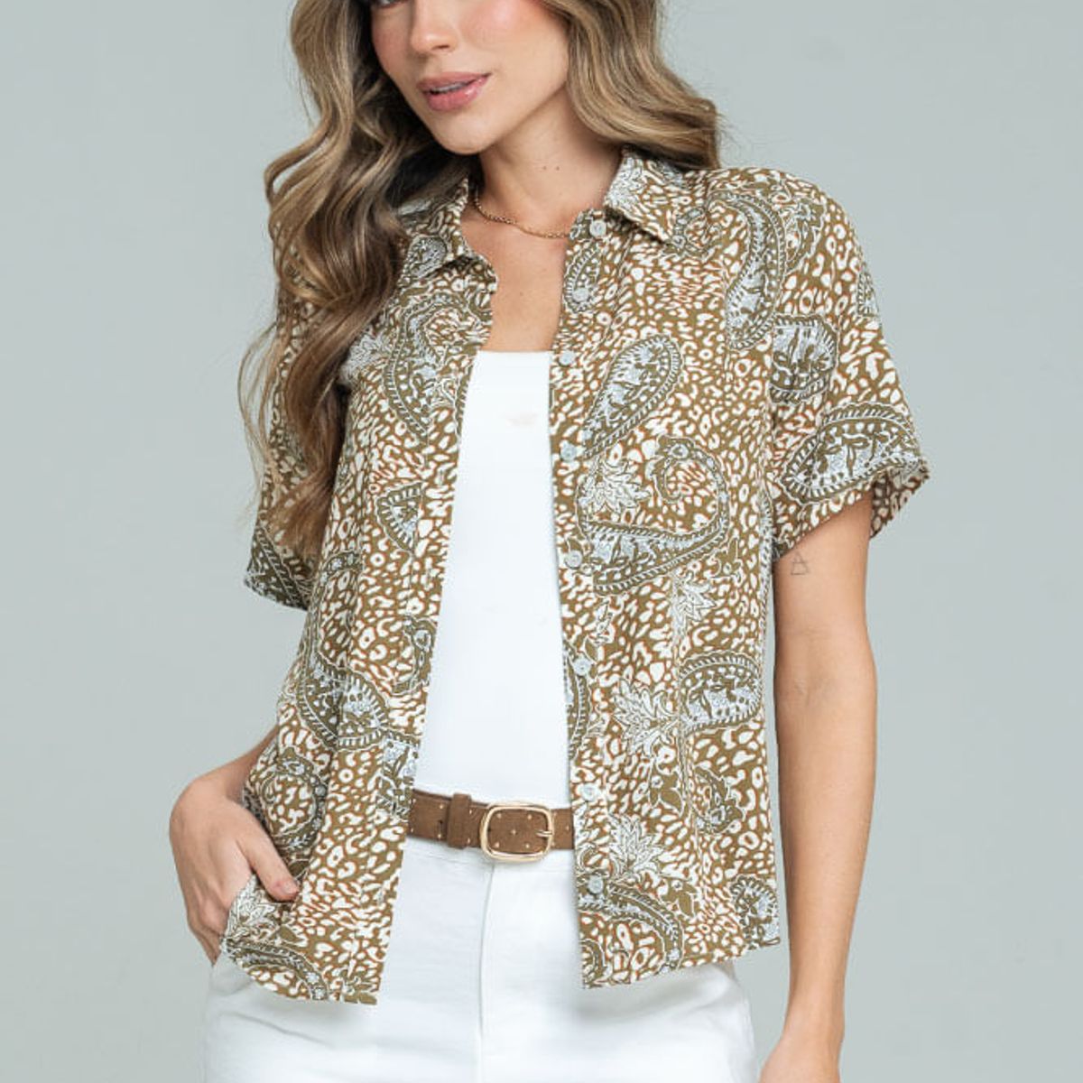 RAGGED - Camisa thorey Verde militar Ragged