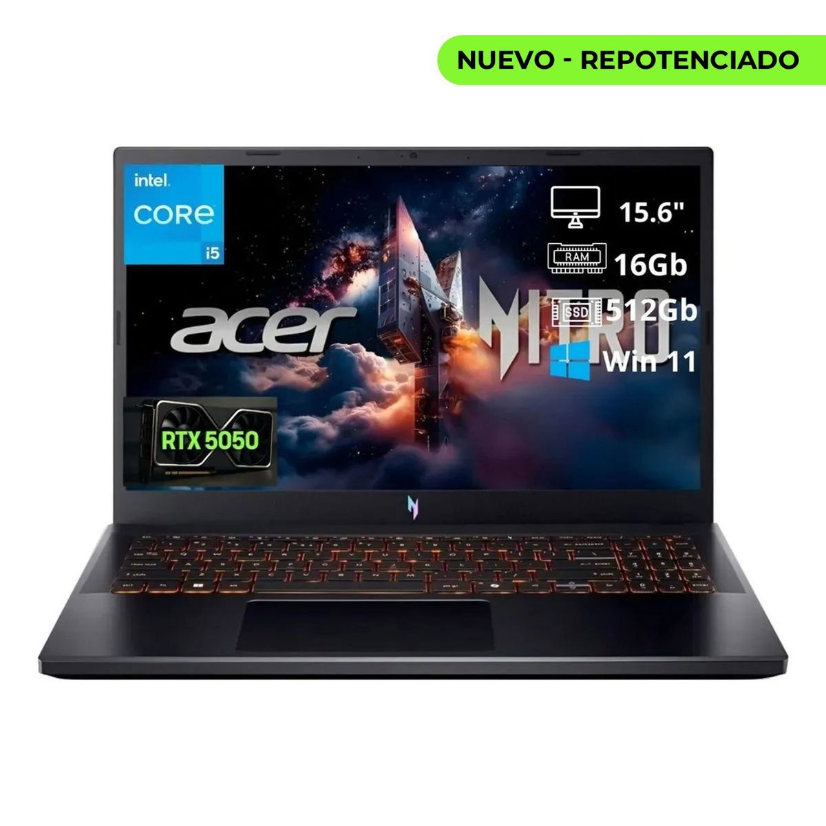 ACER - Portatil Gamer Acer Nitro V15 I5 13420h 16gb Rtx 5050 512gb
