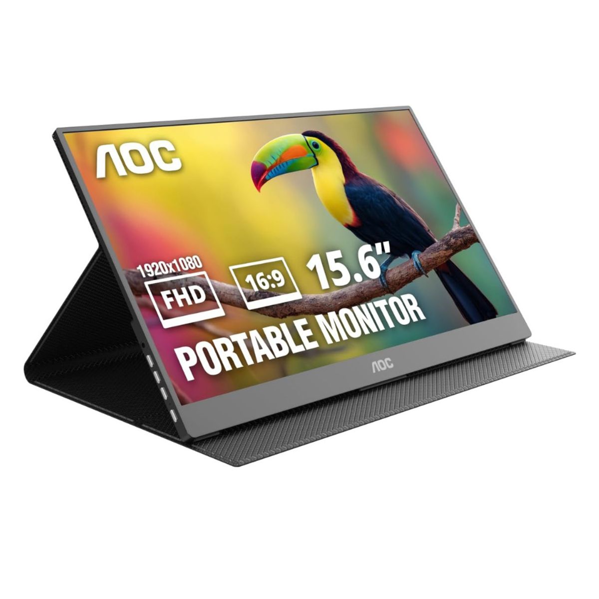 AOC - Monitor Portatil Usb C Hdmi Con Soporte Pantalla Slim Viajes