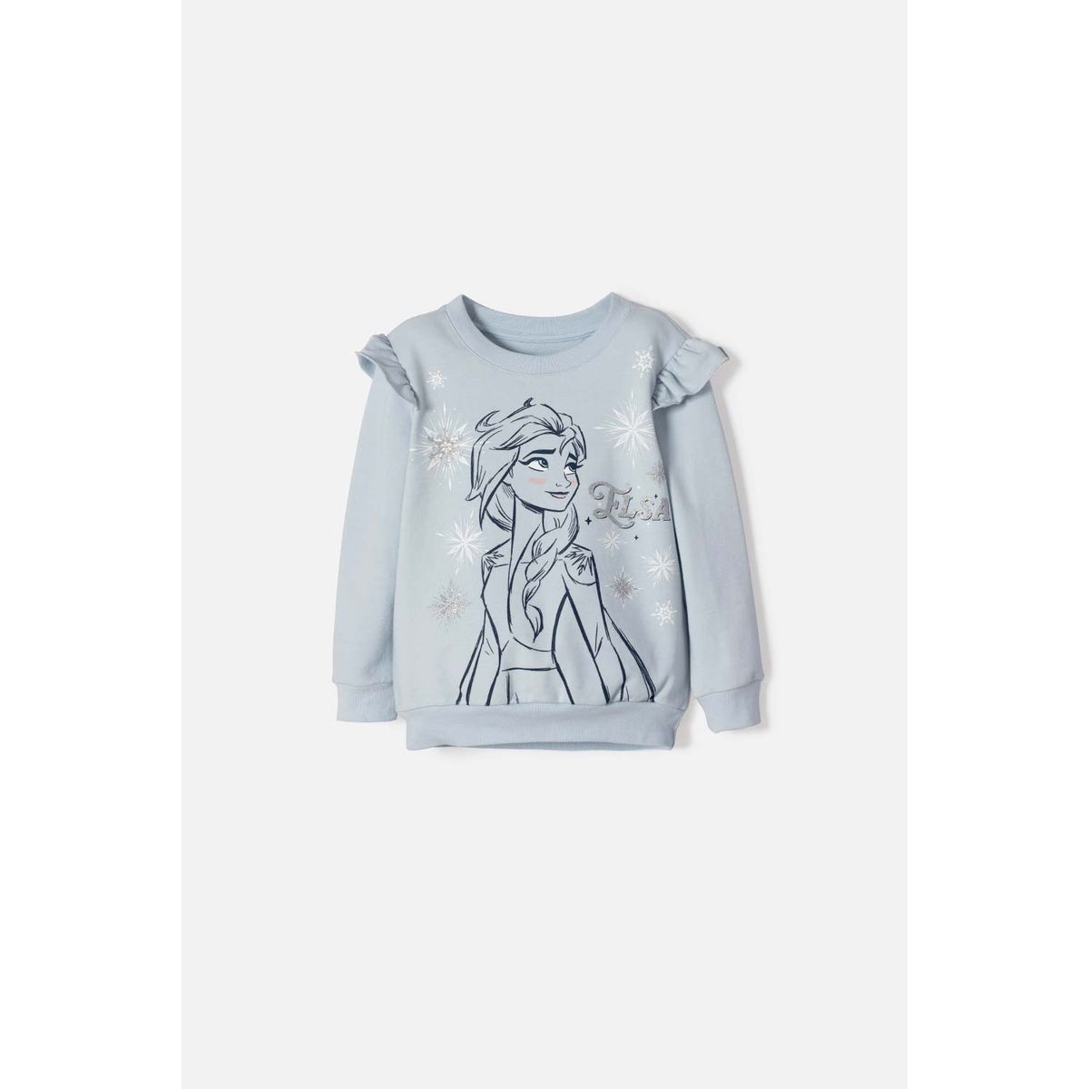 DISNEY - Buzo de Frozen cerrado azul para niña 2T a 6T