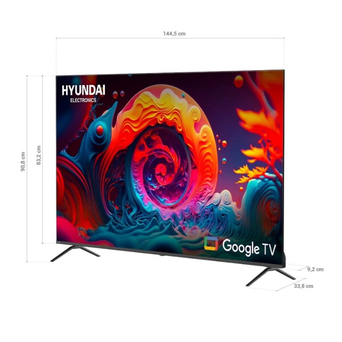 HYUNDAI - Televisor Hyundai 58 Pulgadas HYLED5812G Google Tv Smart Tv 4k